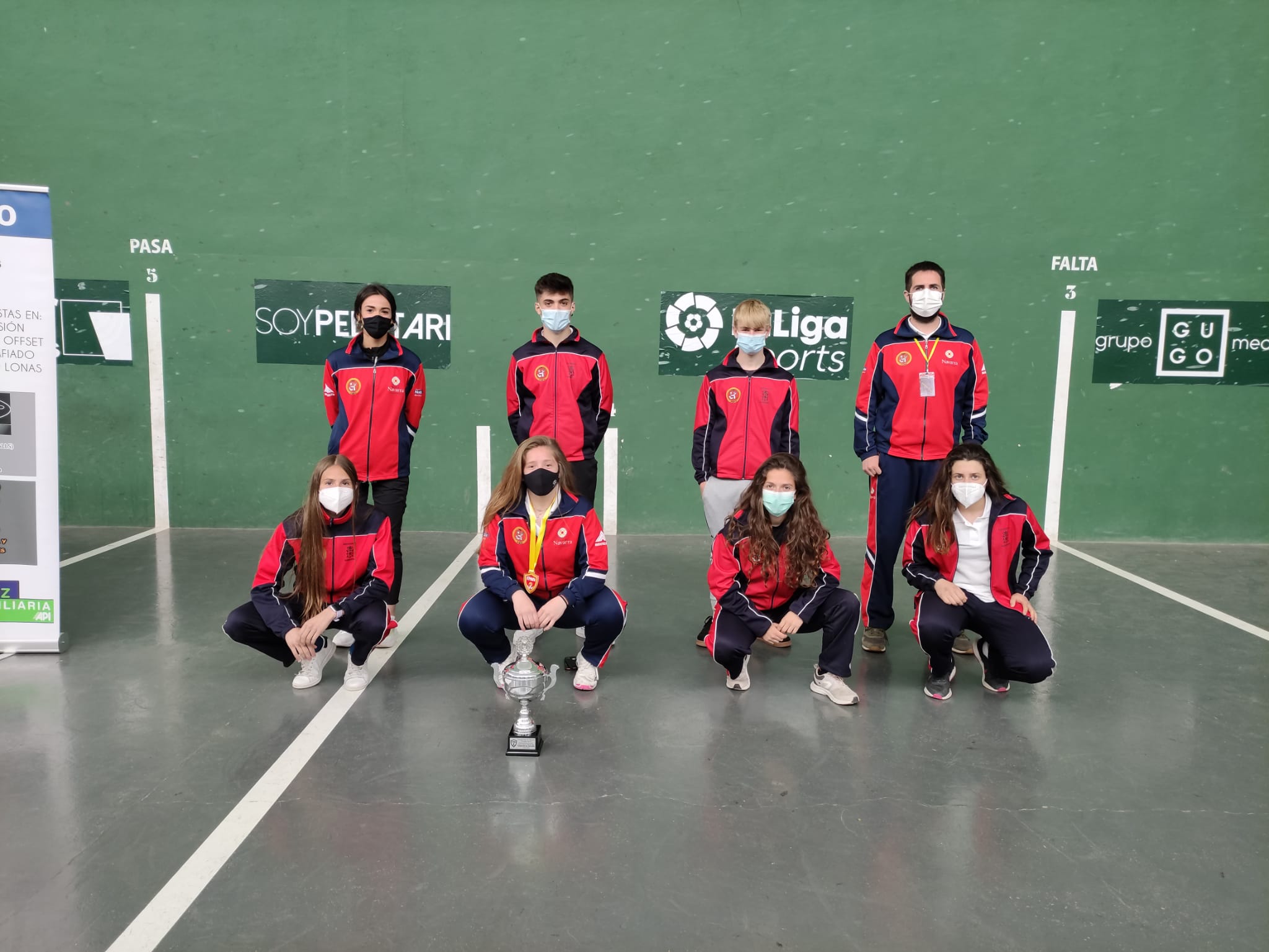 NAVARRA CAMPEONA DEL FEDERACIONES 30M PALETA GOMA FEMENINA JUVENIL.